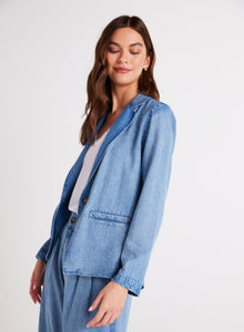 Jagger Easy Longline Blazer | Vintage Horizon Wash