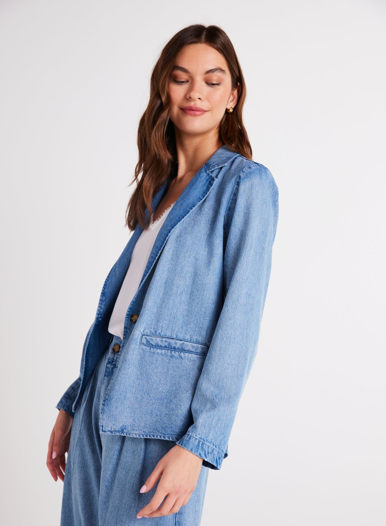 Jagger Easy Longline Blazer | Vintage Horizon Wash