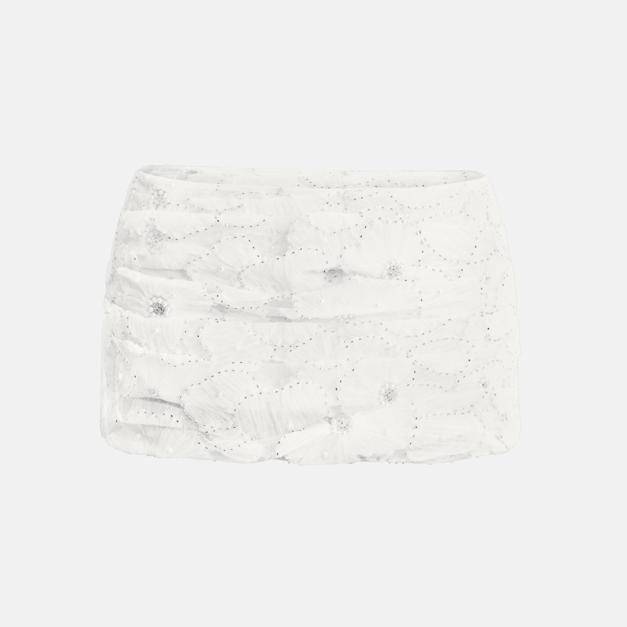 OW Collection JOSEFINA Mini Skirt Skirt 001 - White