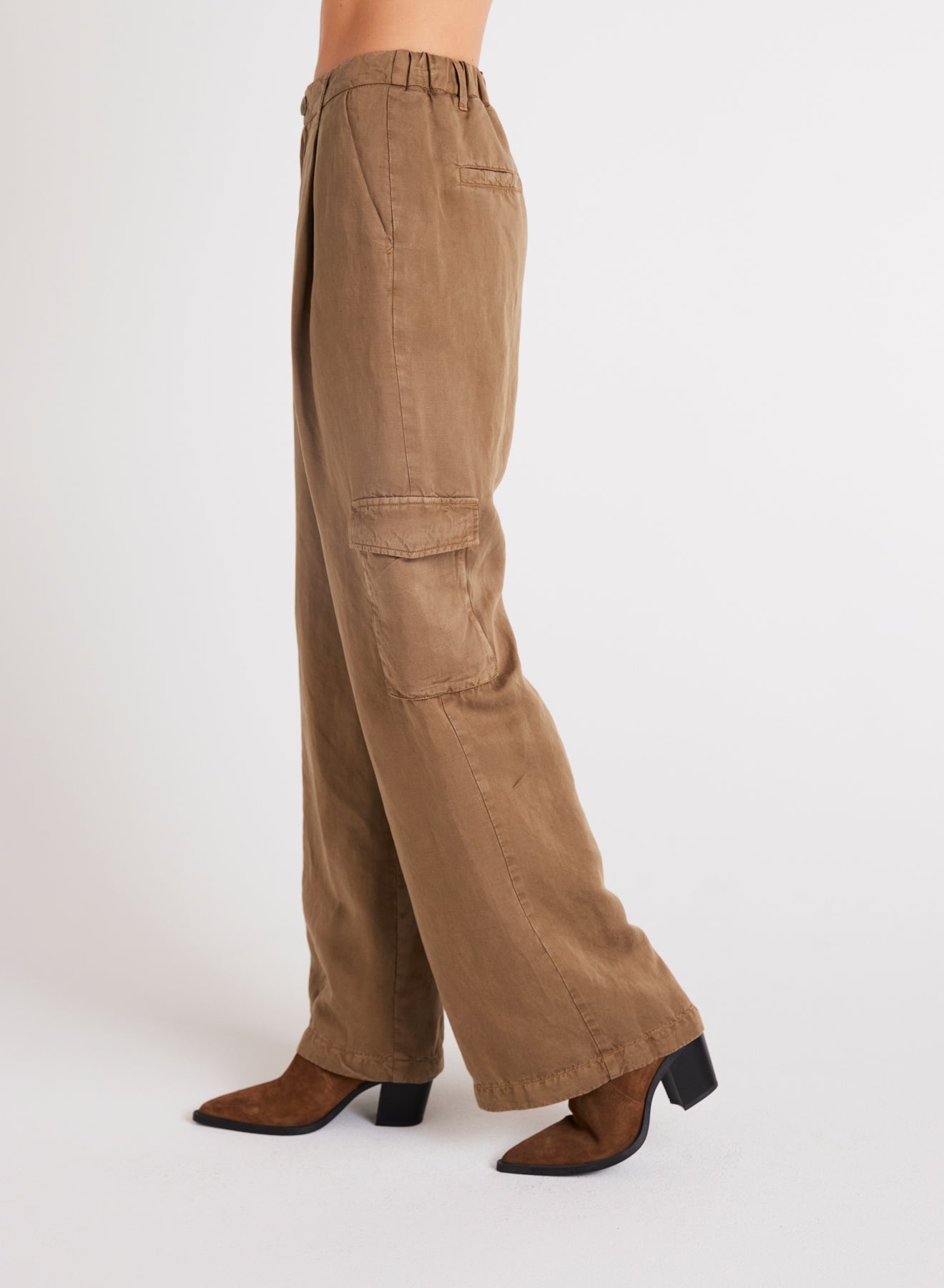 Jules Pleated Wide Leg | Topaz Brown