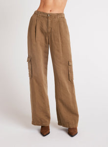 Jules Pleated Wide Leg | Topaz Brown
