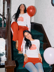 Dana Long Sleeve Tee | White/Cake