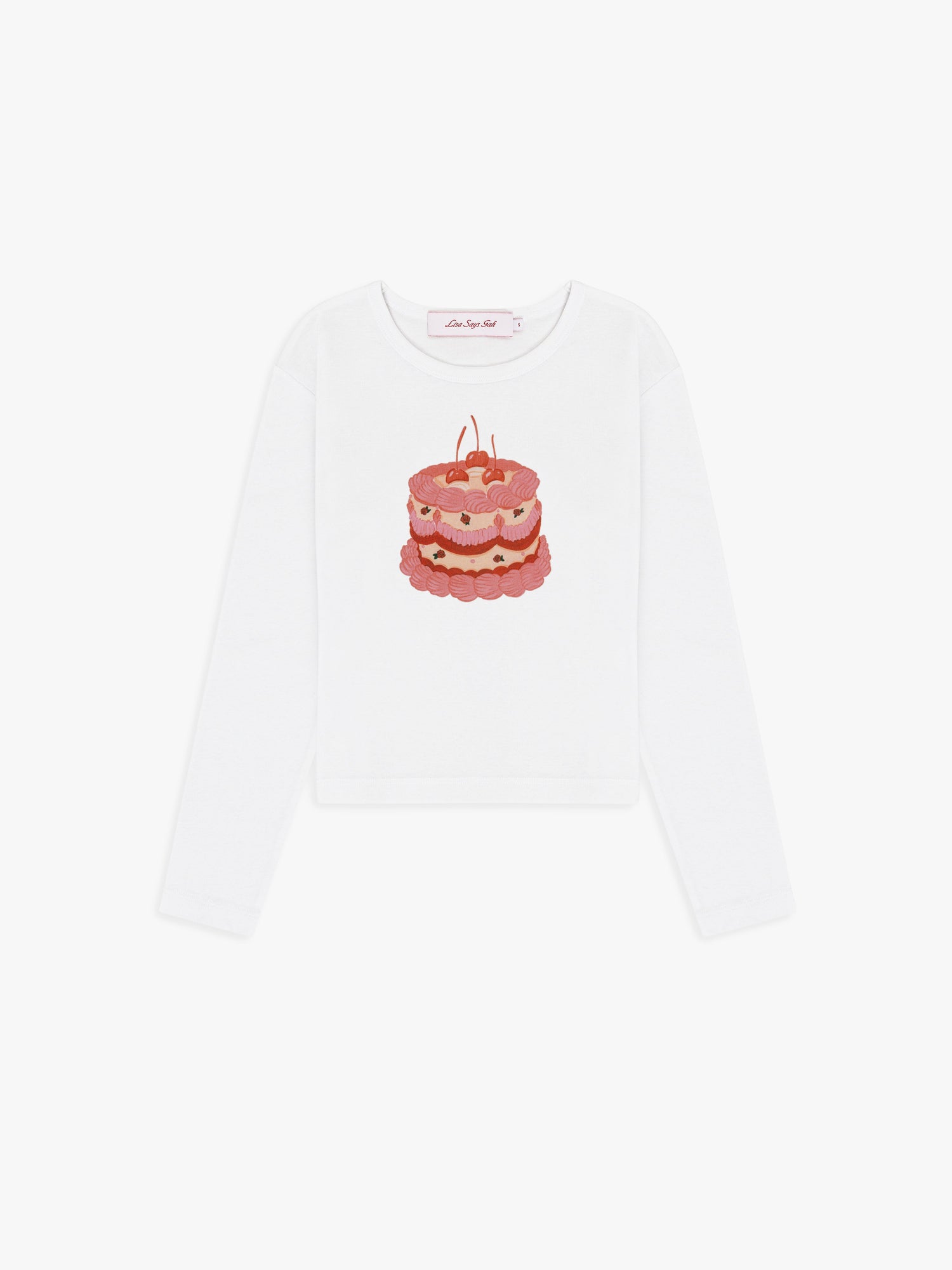 Dana Long Sleeve Tee | White/Cake