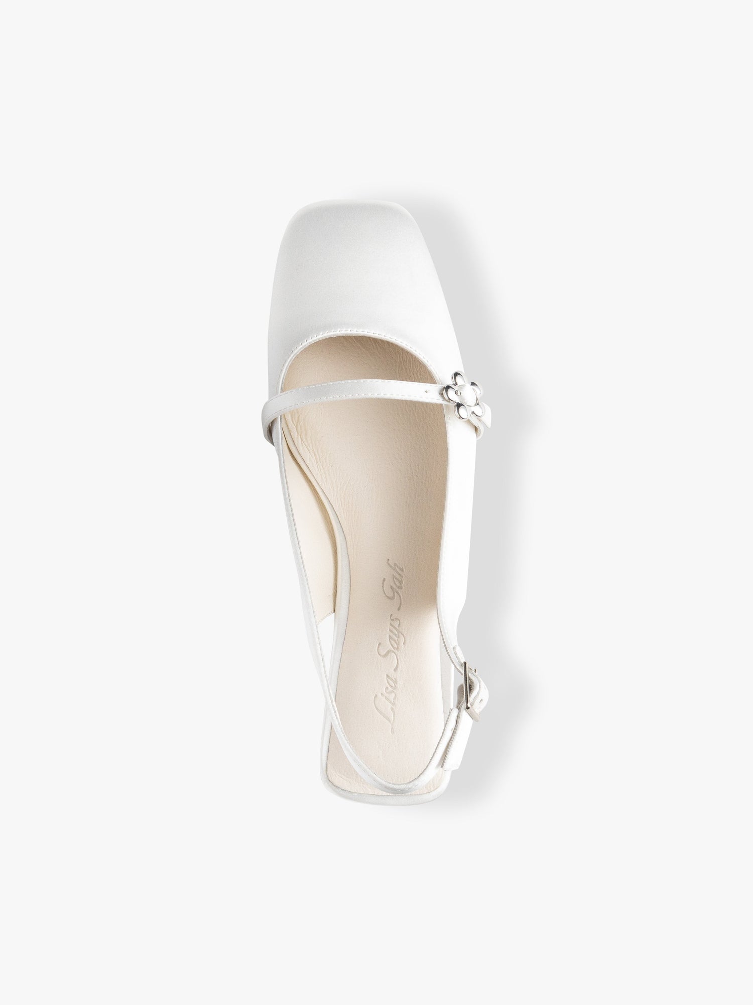 Mackie Heel | White Satin