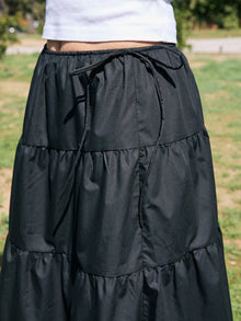 Tiered Maxi Skirt | Black