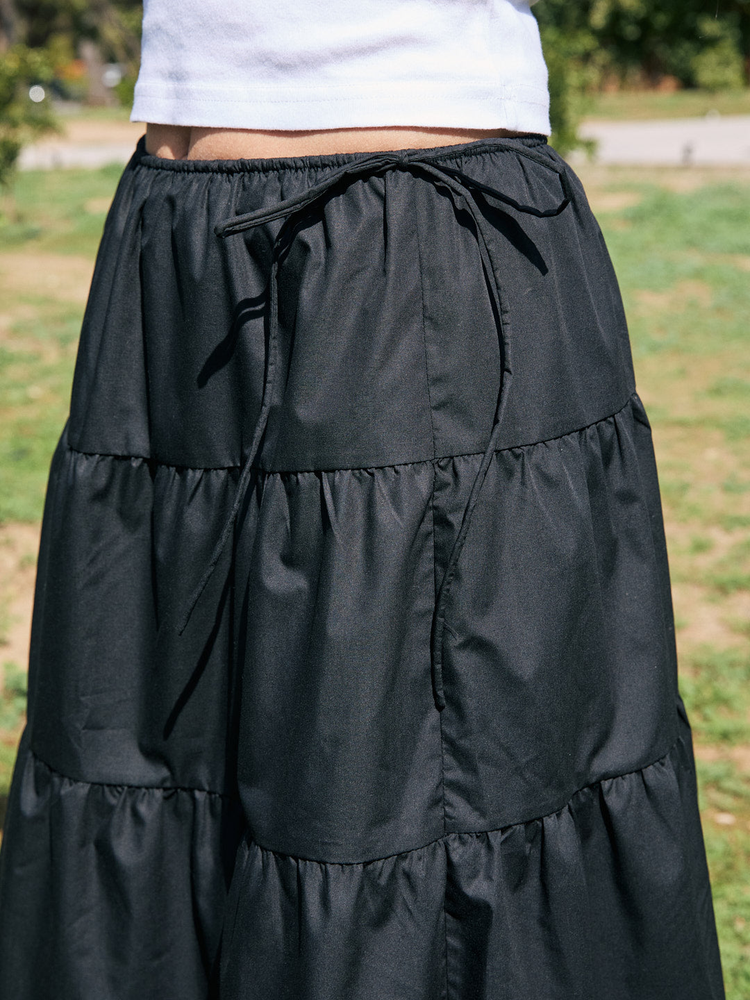 Tiered Maxi Skirt | Black