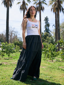 Tiered Maxi Skirt | Black