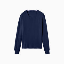 Modal French Terry Long-Sleeve Lounge Tee | Navy