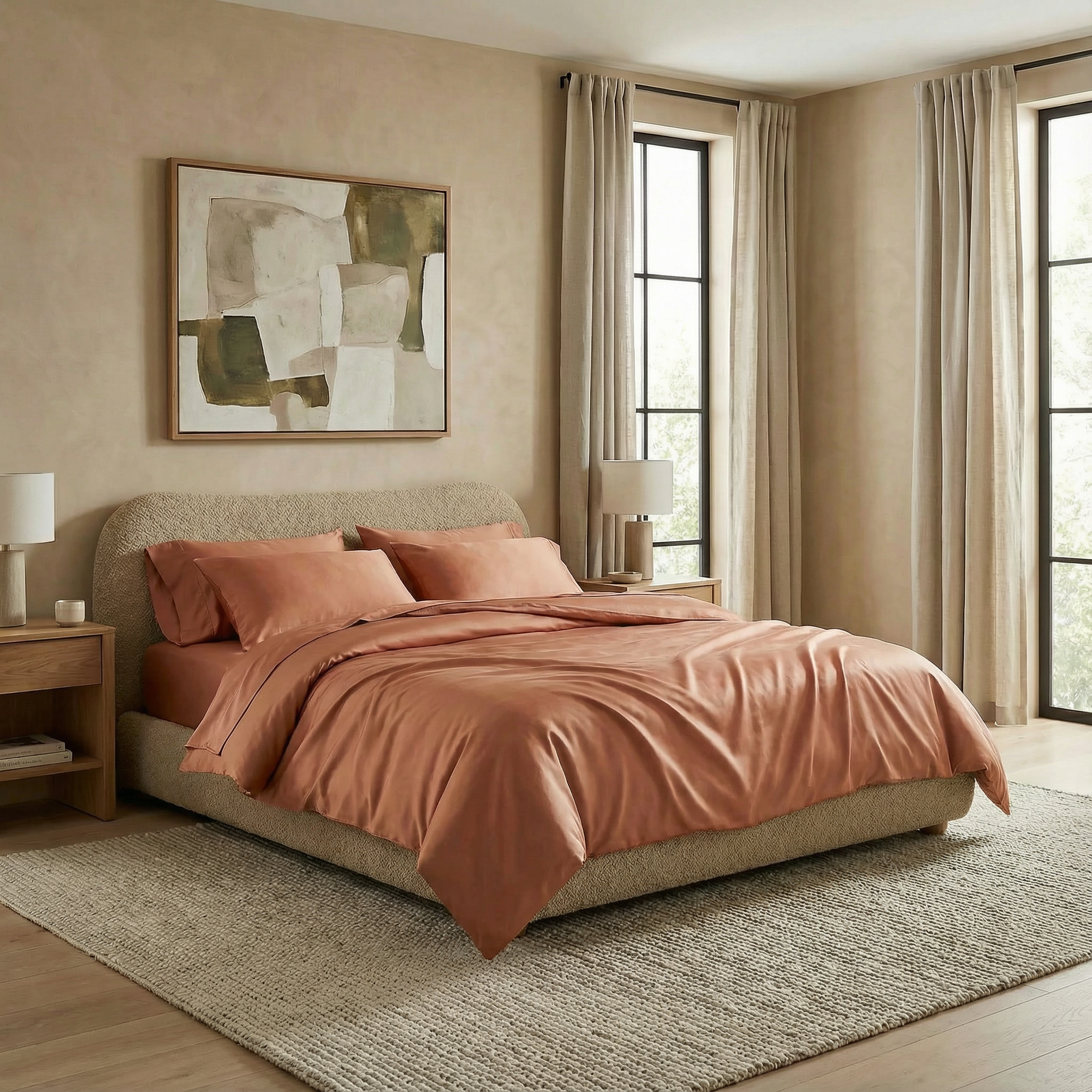 Luxe Bamboo Duvet Cover, King/Cal King | Copper