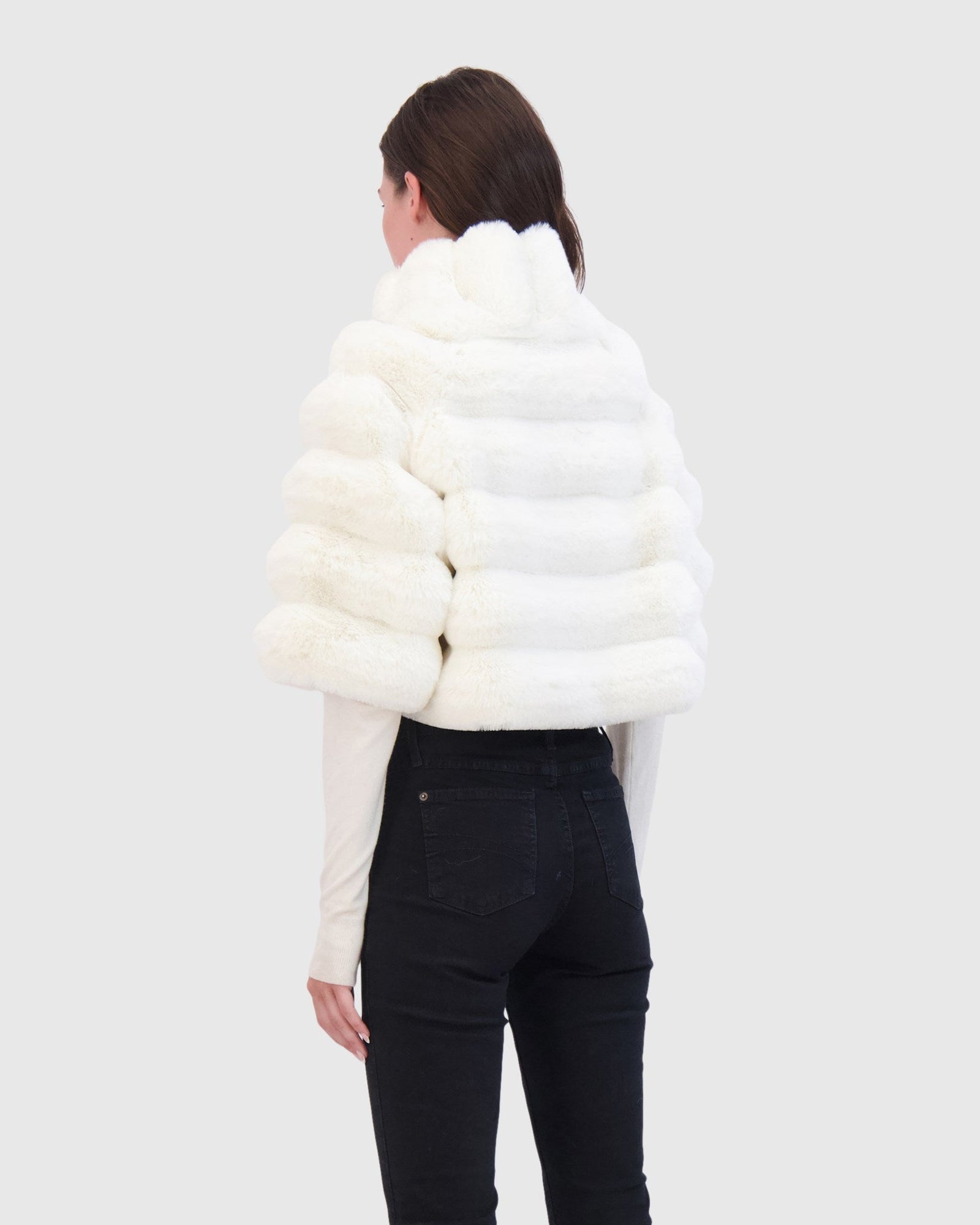 Fur-Free Chinchilla (Faux Fur) Bolero | White Chinch