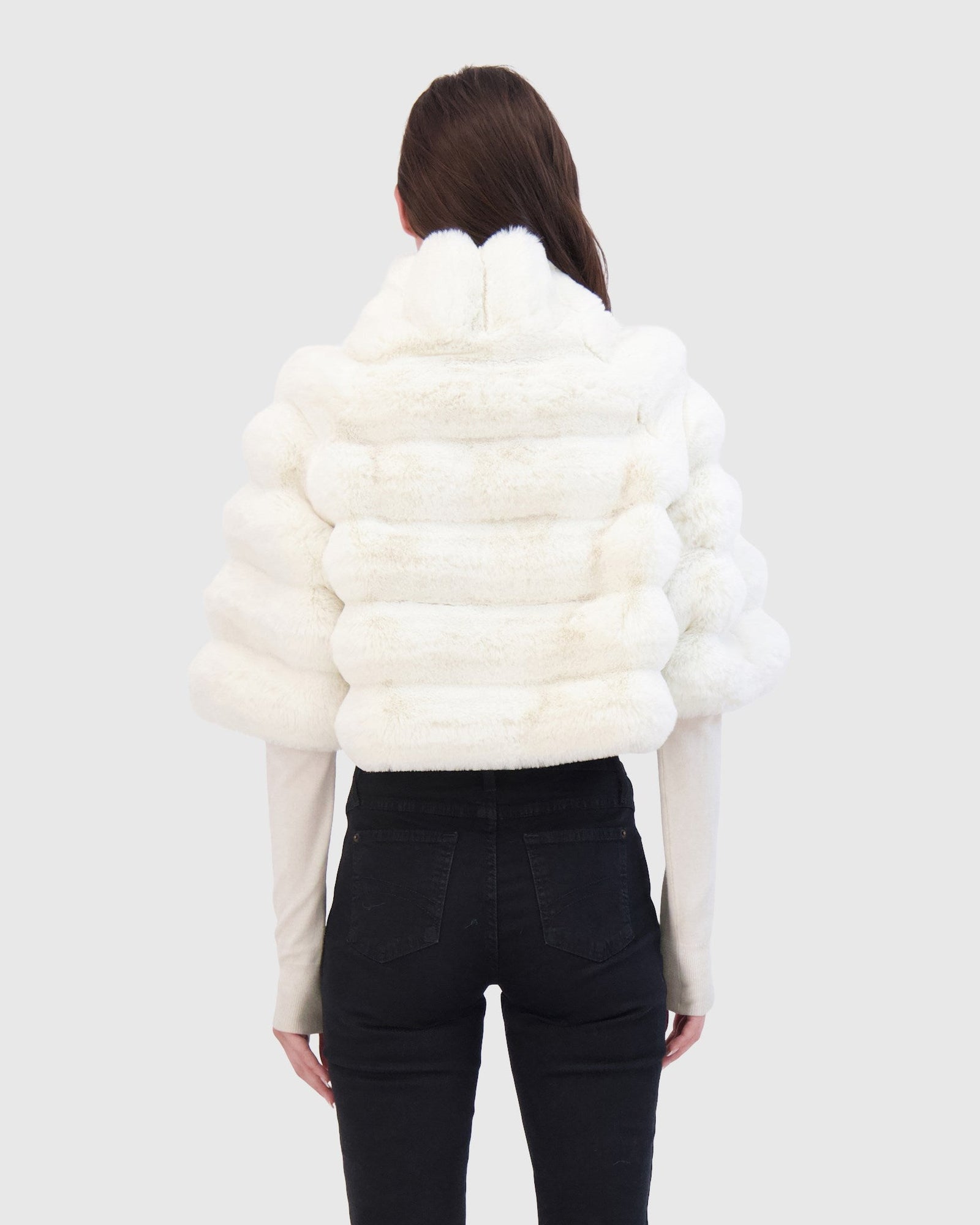 Fur-Free Chinchilla (Faux Fur) Bolero | White Chinch