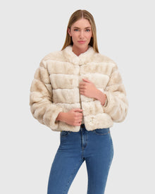 Fur-Free Chinchilla (Faux Fur) Jacket | White Chinch