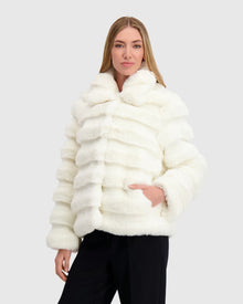 Fur-Free Chinchilla (Faux Fur) Jacket | White Chinch