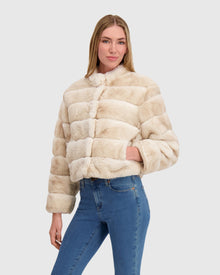 Fur-Free Chinchilla (Faux Fur) Jacket | White Chinch