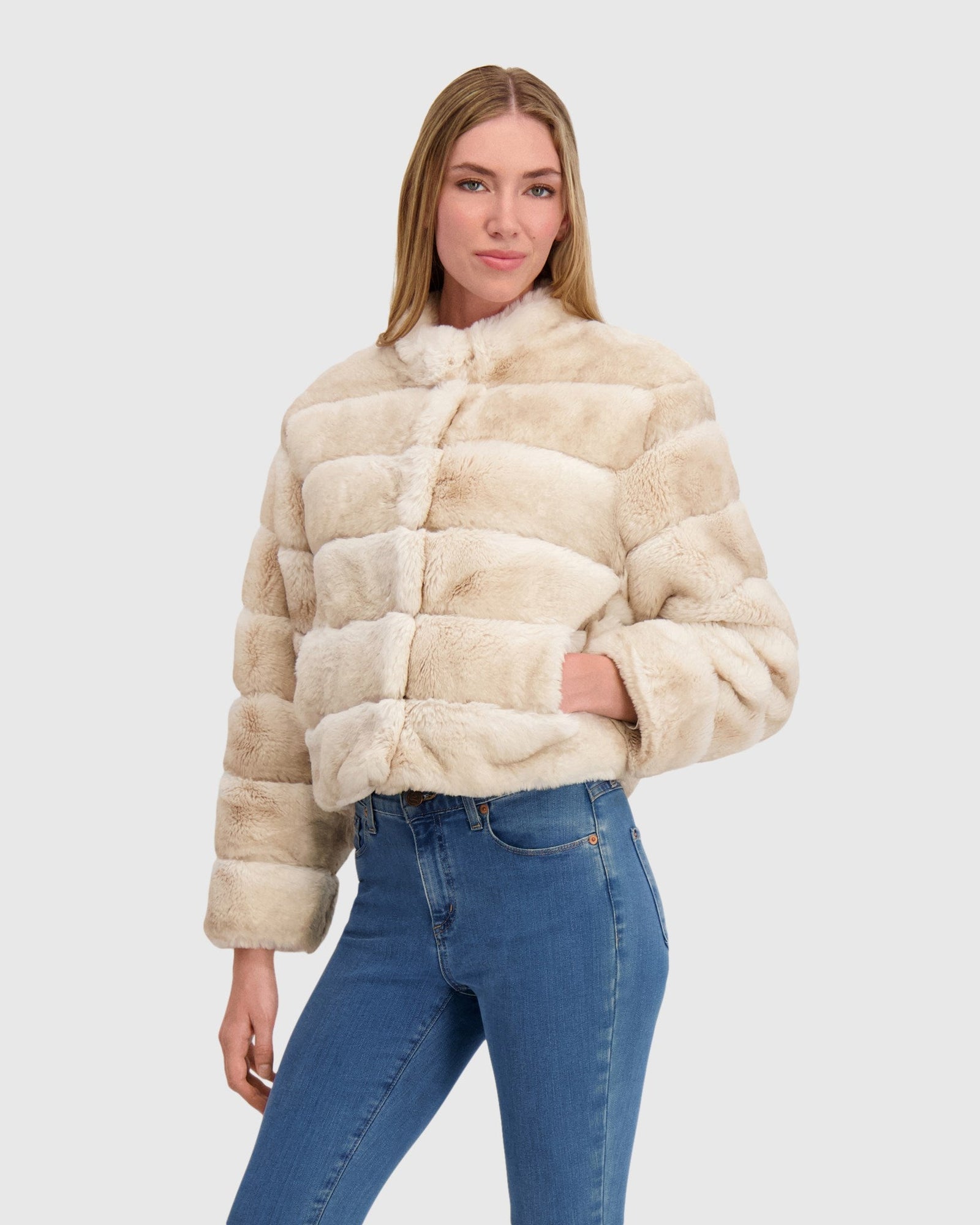 Fur-Free Chinchilla (Faux Fur) Jacket | White Chinch