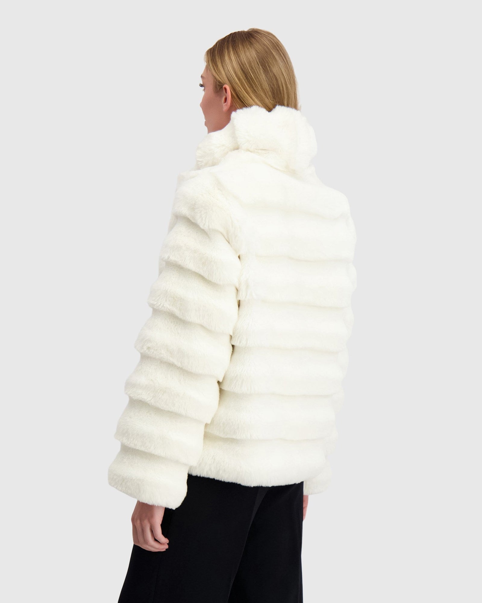 Fur-Free Chinchilla (Faux Fur) Jacket | White Chinch