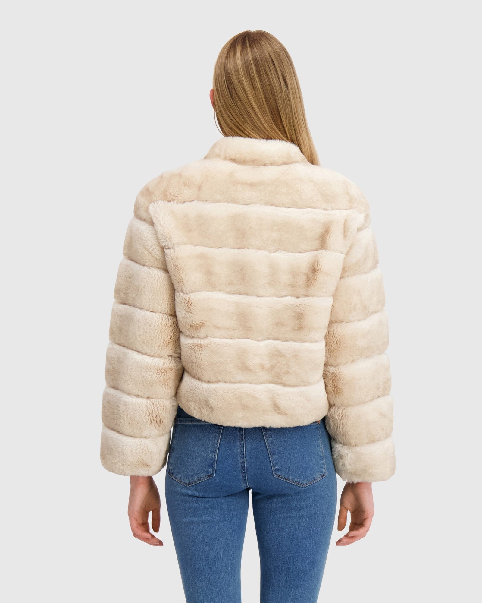 Fur-Free Chinchilla (Faux Fur) Jacket | White Chinch