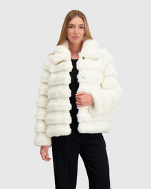 Fur-Free Chinchilla (Faux Fur) Jacket | White Chinch