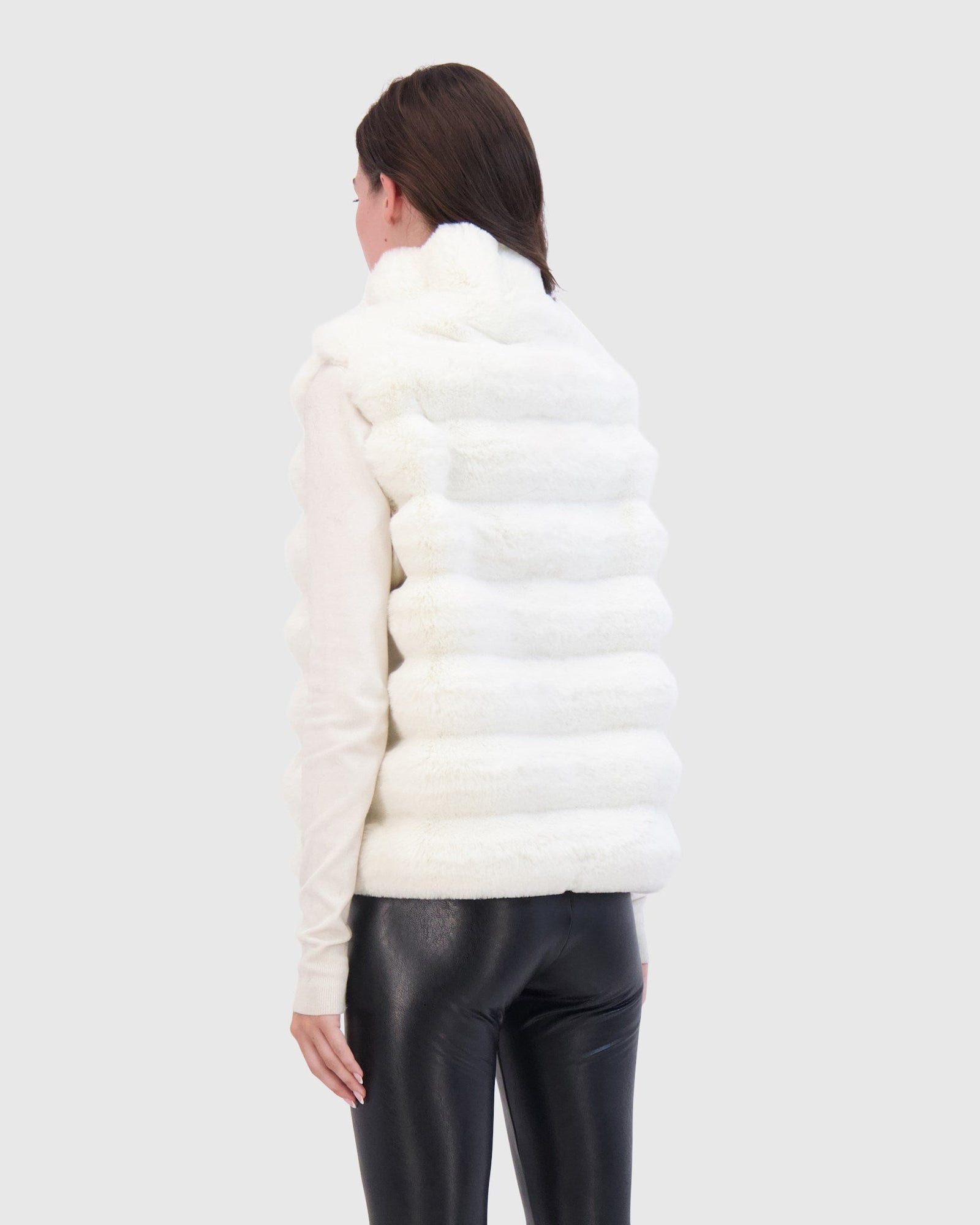Fur-Free Chinchilla (Faux Fur) Vest | White Chinch