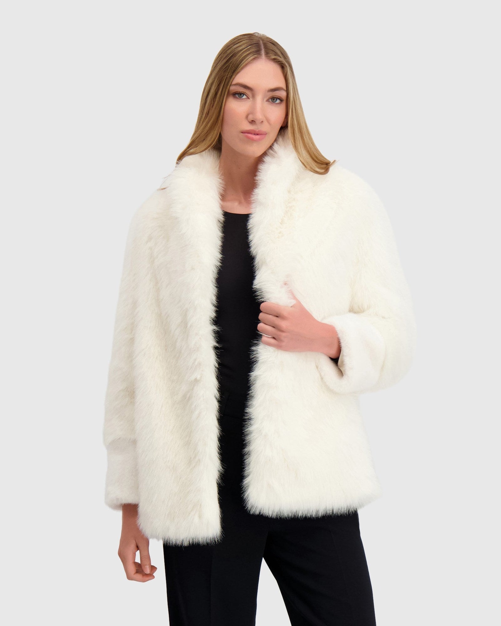 Fur-Free Fox And Mink (Faux Fur) Jacket | White