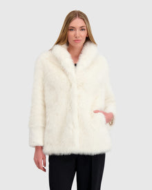 Fur-Free Fox And Mink (Faux Fur) Jacket | White