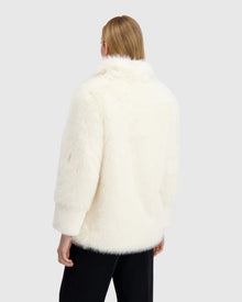 Fur-Free Fox And Mink (Faux Fur) Jacket | White