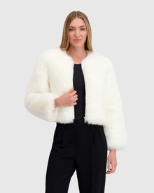 Fur-Free Fox (Faux Fur) Bolero | White