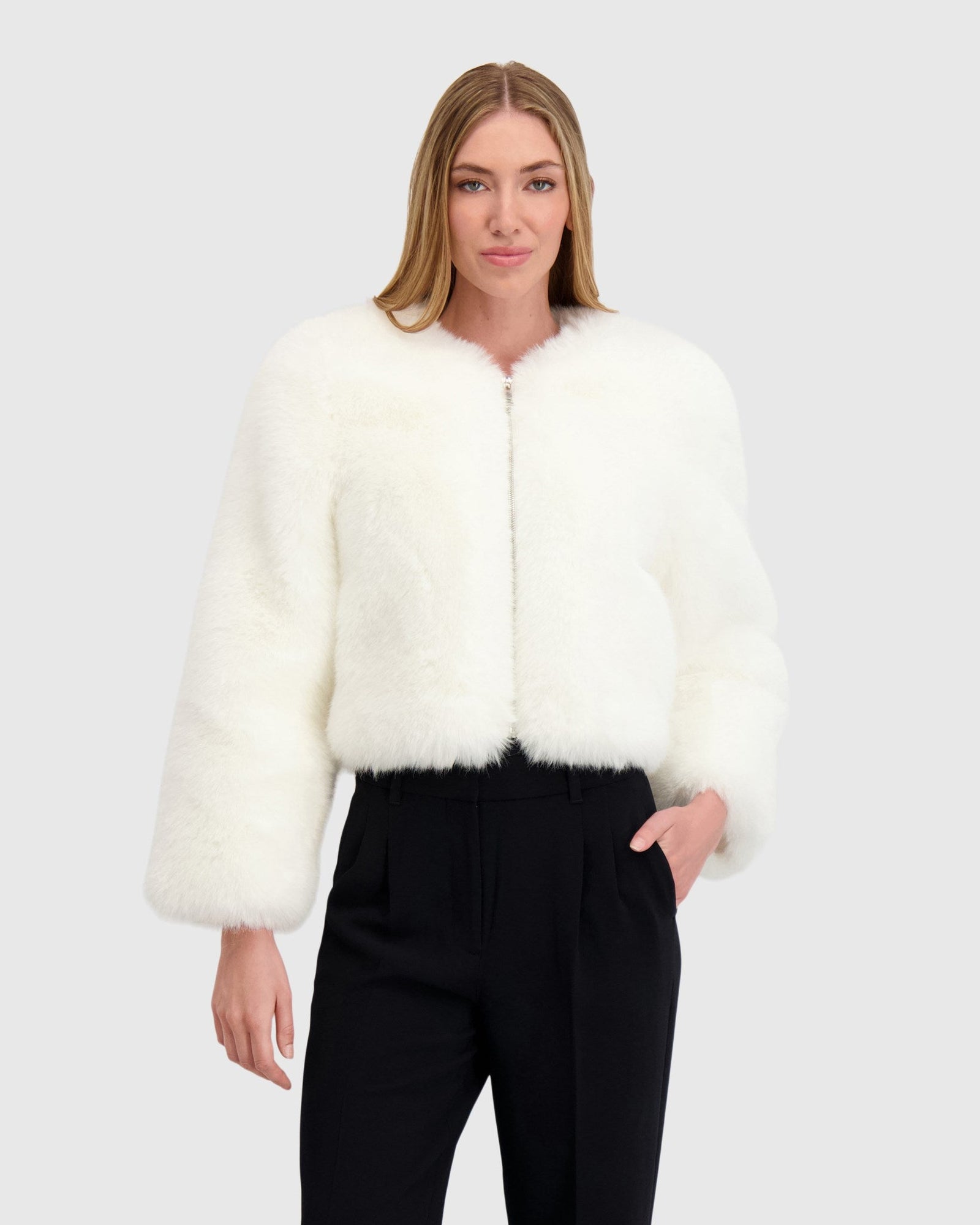 Fur-Free Fox (Faux Fur) Bolero | White