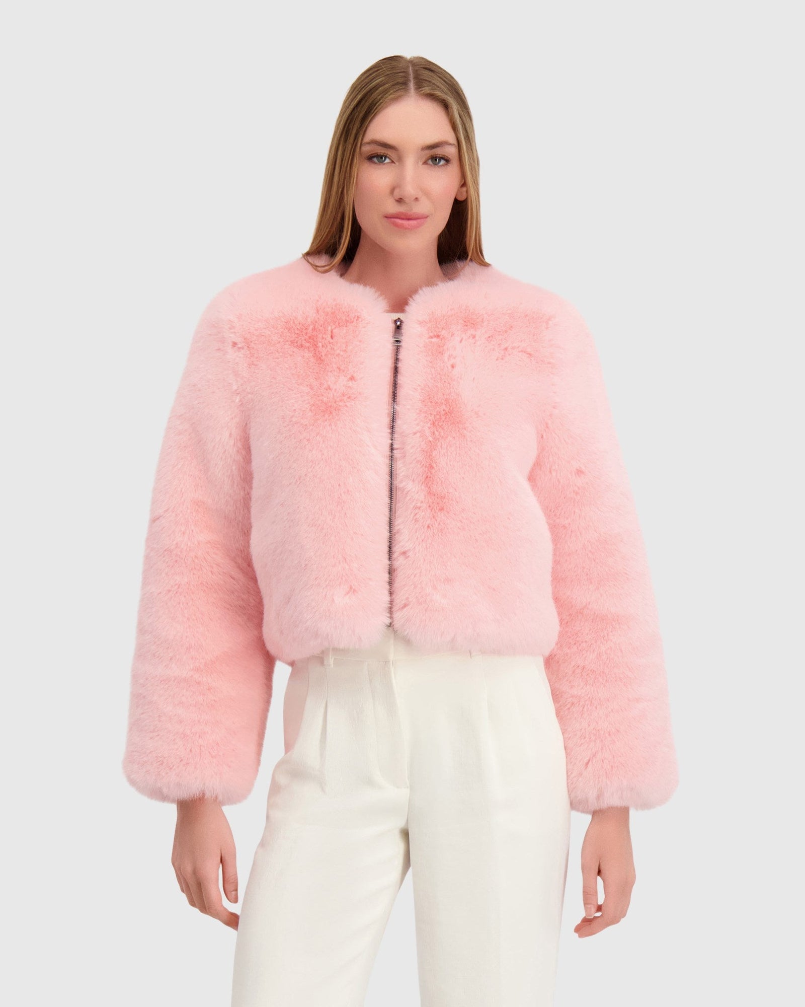 Fur-Free Fox (Faux Fur) Bolero | Pink