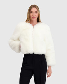 Fur-Free Fox (Faux Fur) Bolero | White