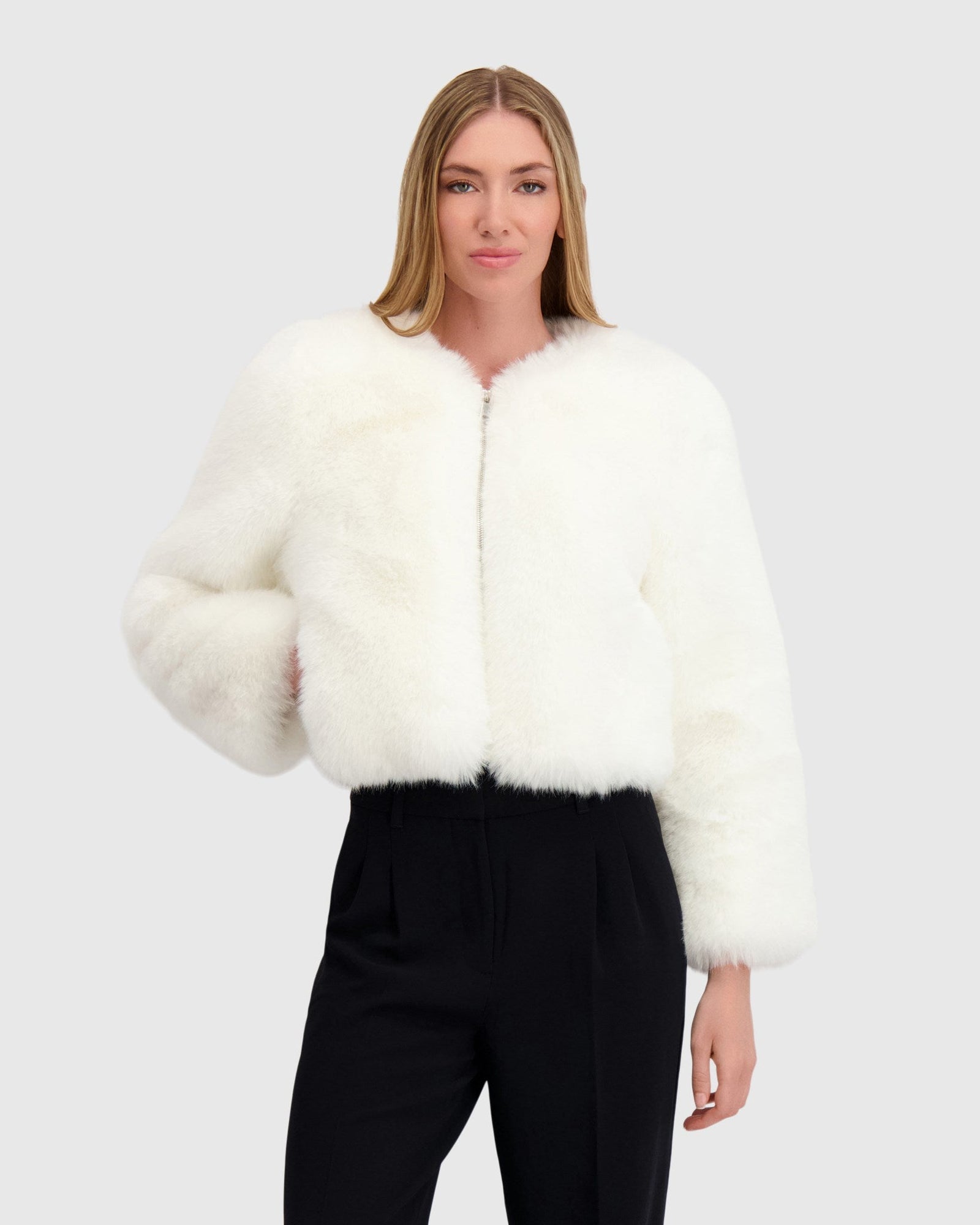 Fur-Free Fox (Faux Fur) Bolero | White