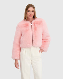 Fur-Free Fox (Faux Fur) Bolero | Pink