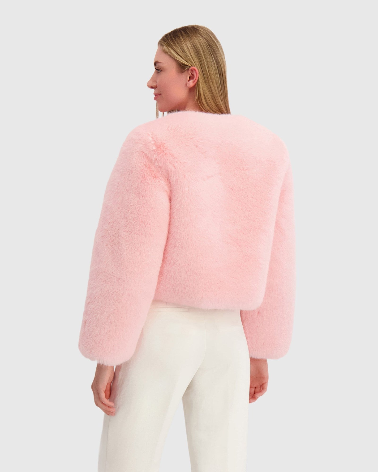 Fur-Free Fox (Faux Fur) Bolero | Pink