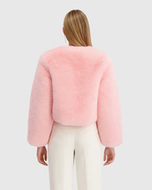 Fur-Free Fox (Faux Fur) Bolero | Pink