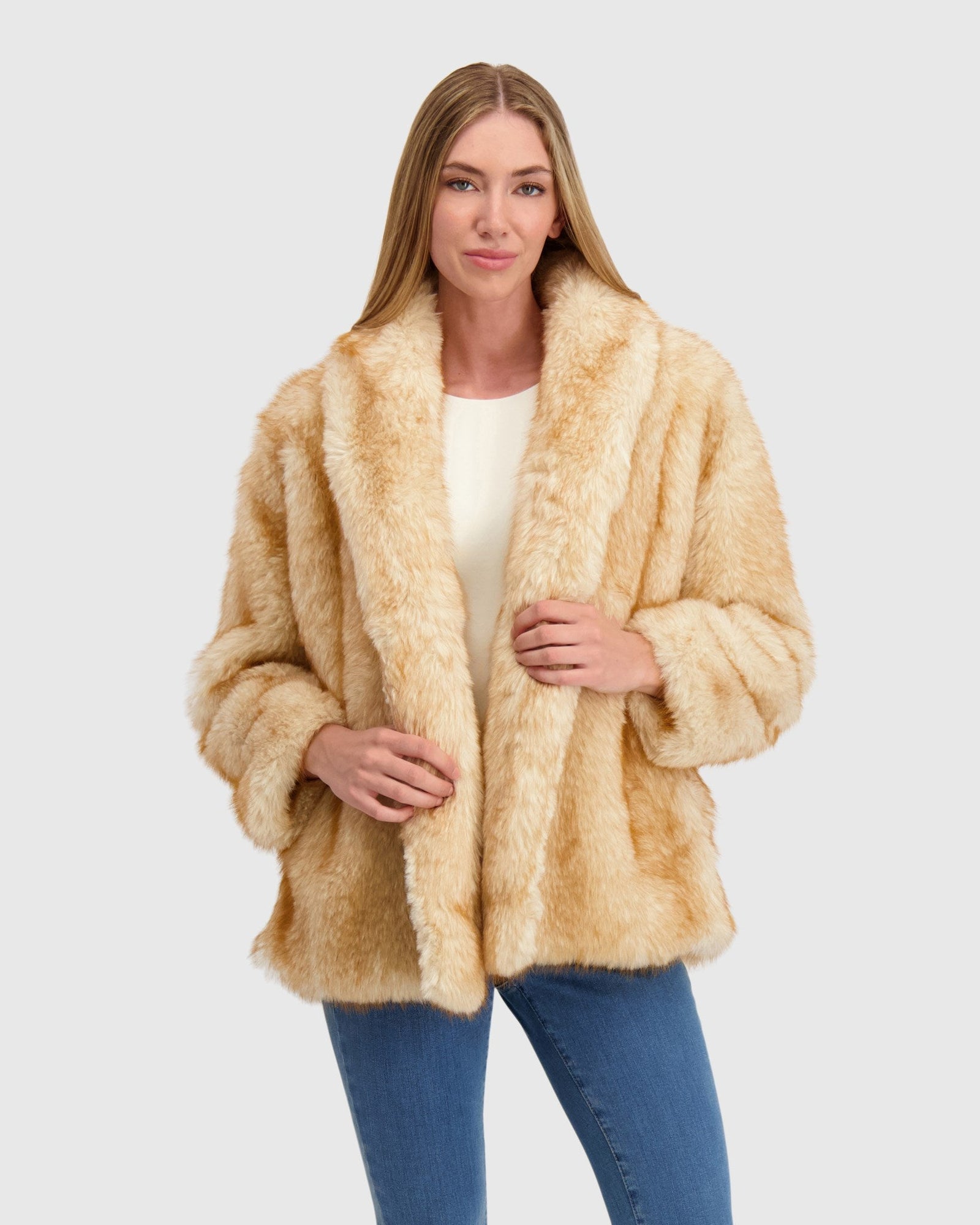 Fur-Free Fox (Faux Fur) Jacket | Goldtone