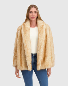 Fur-Free Fox (Faux Fur) Jacket | Goldtone