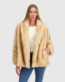 Fur-Free Fox (Faux Fur) Jacket | Goldtone