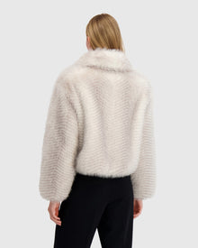 Fur-Free Fox (Faux Fur) Jacket | Gray Cross