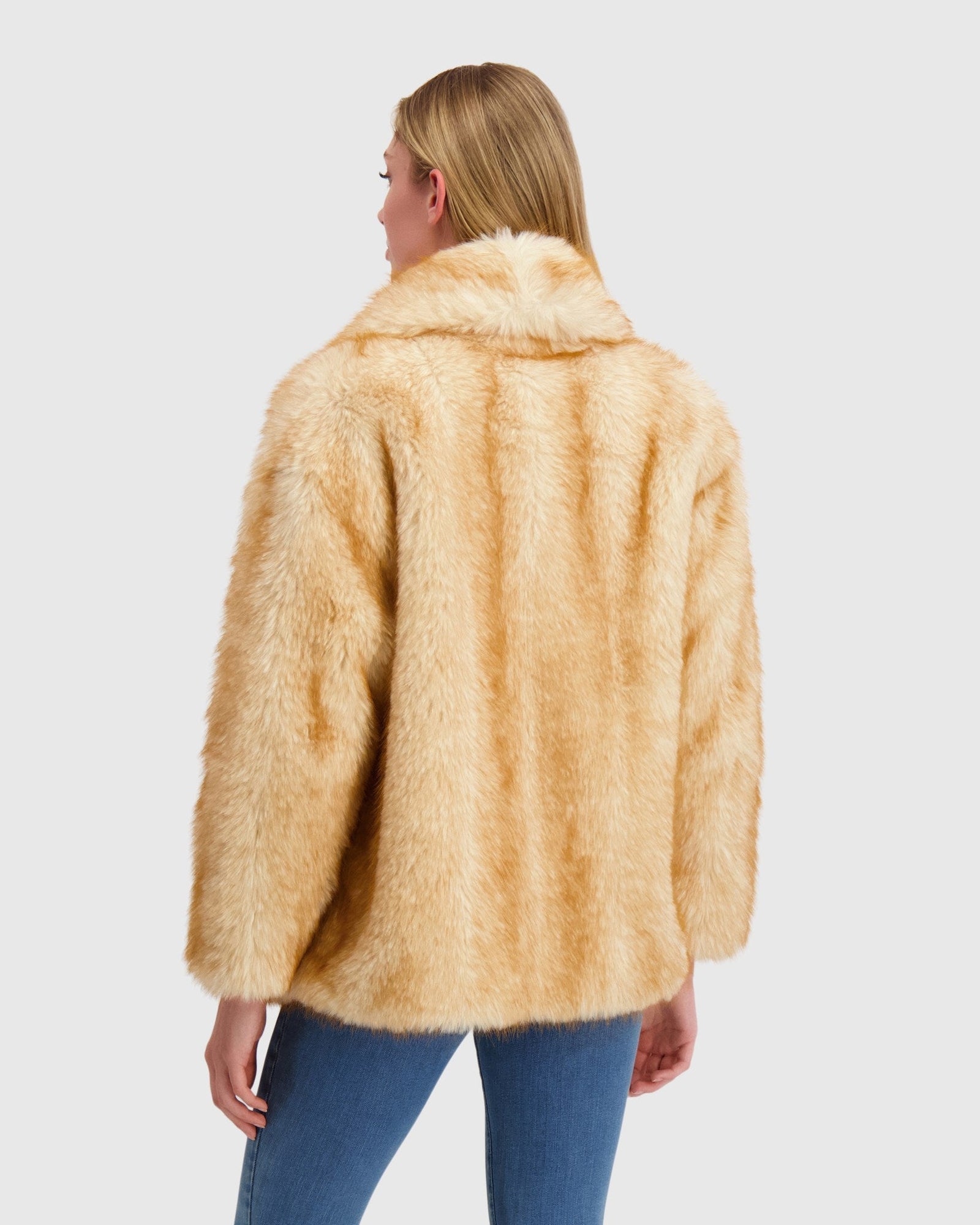 Fur-Free Fox (Faux Fur) Jacket | Goldtone