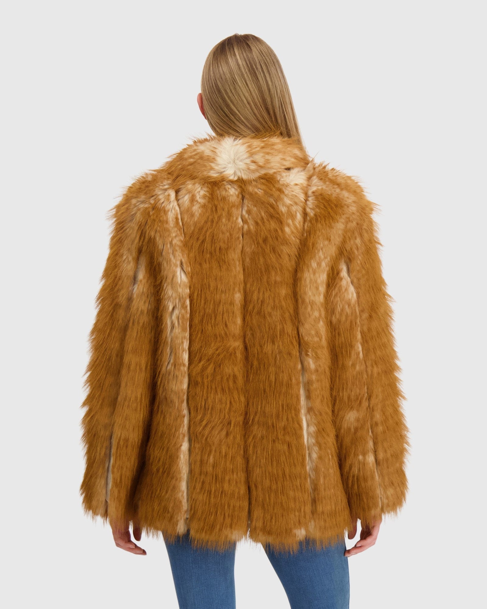 Fur-Free Fox (Faux Fur) Jacket | Whiskey Multi
