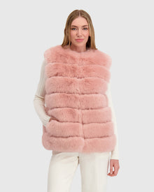 Fur-Free Fox (Faux Fur) Vest | Pink
