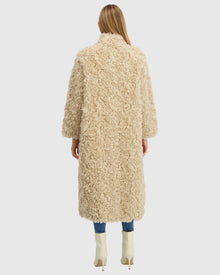 Fur-Free Lamb (Faux Fur) Coat | Beige