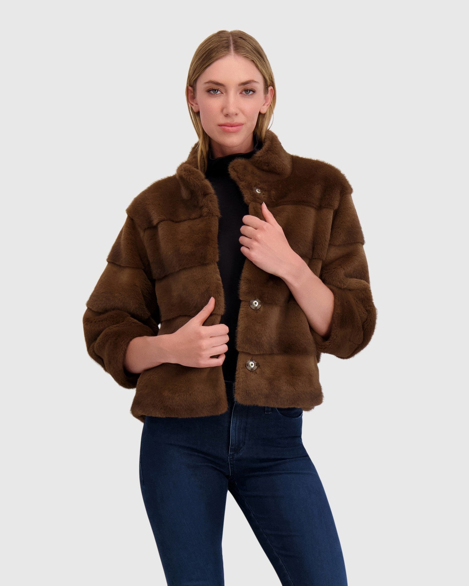 Fur-Free Mink (Faux Fur) Jacket | Brown