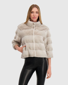 Fur-Free Mink (Faux Fur) Jacket | Light Gray