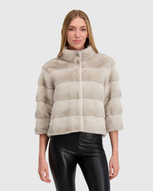 Fur-Free Mink (Faux Fur) Jacket | Light Gray