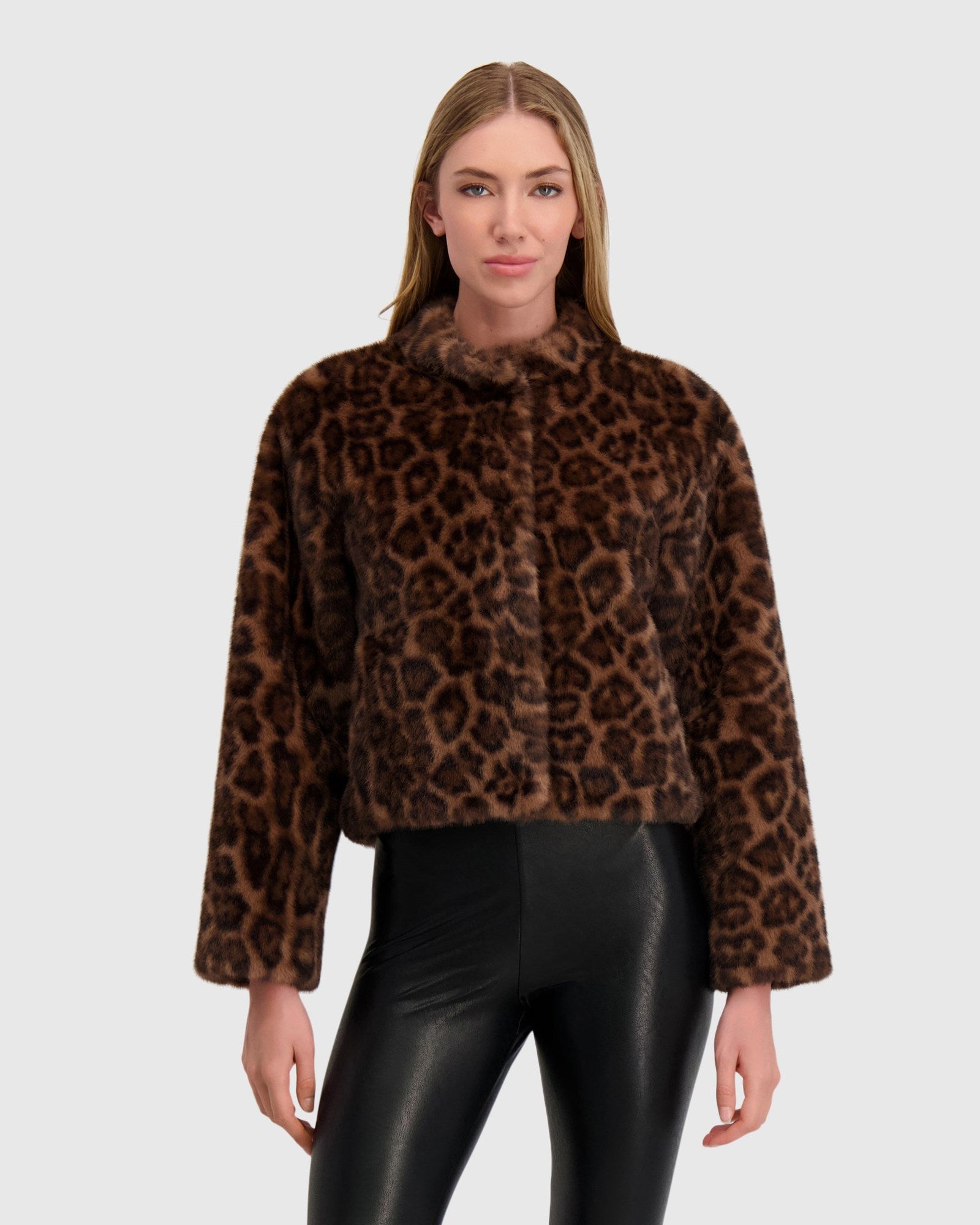 Fur-Free Mink (Faux Fur) Jacket | Leopard Print