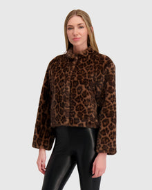 Fur-Free Mink (Faux Fur) Jacket | Leopard Print