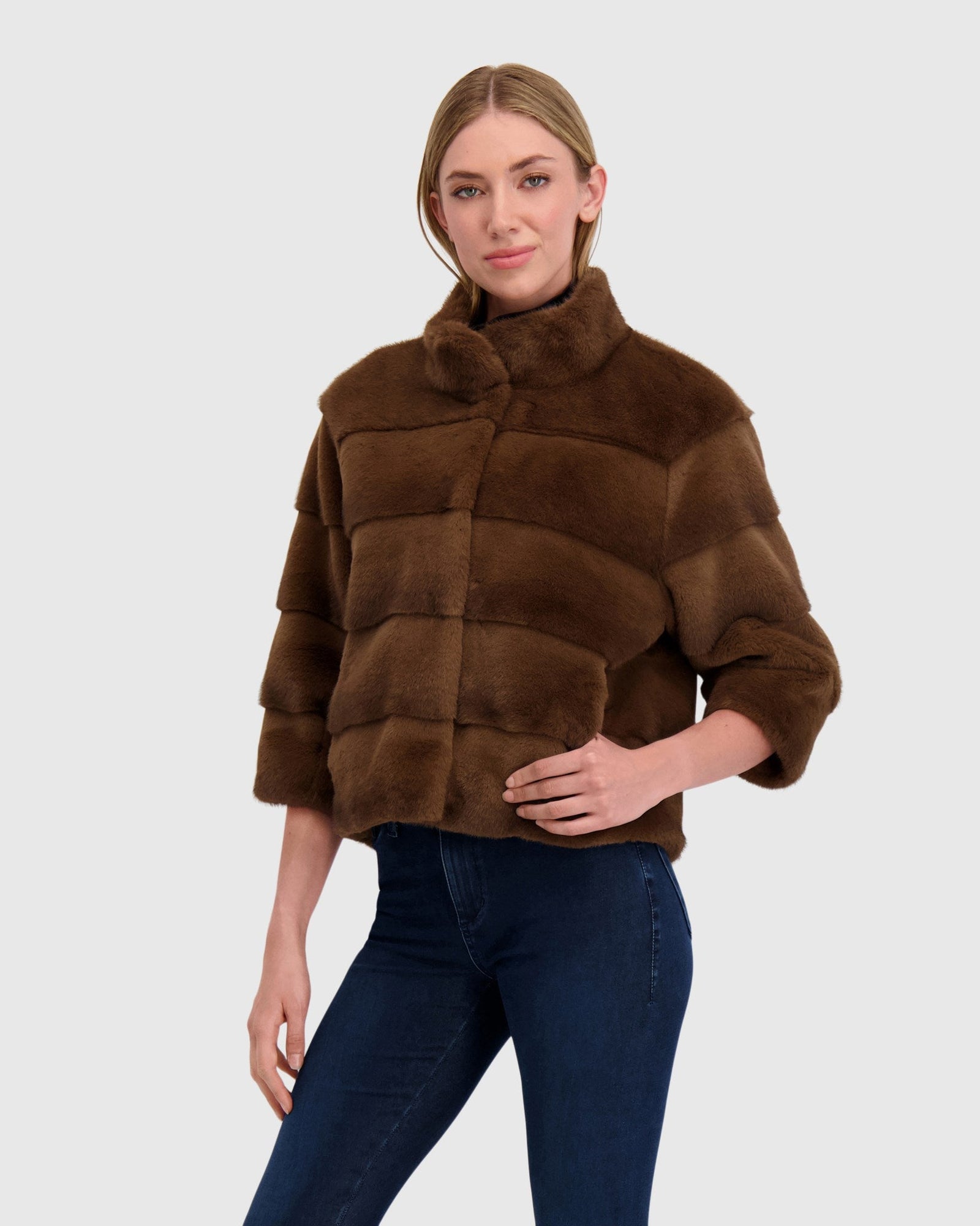 Fur-Free Mink (Faux Fur) Jacket | Brown