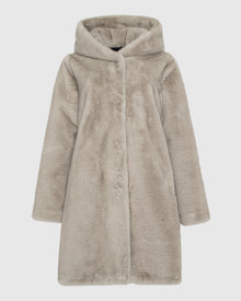 Fur-Free Mink (Faux Fur) Reversible Parka | Silver Blue/Black