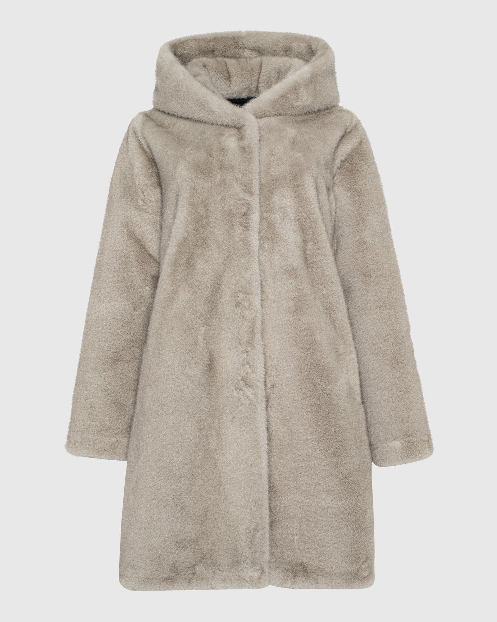 Fur-Free Mink (Faux Fur) Reversible Parka | Silver Blue/Black